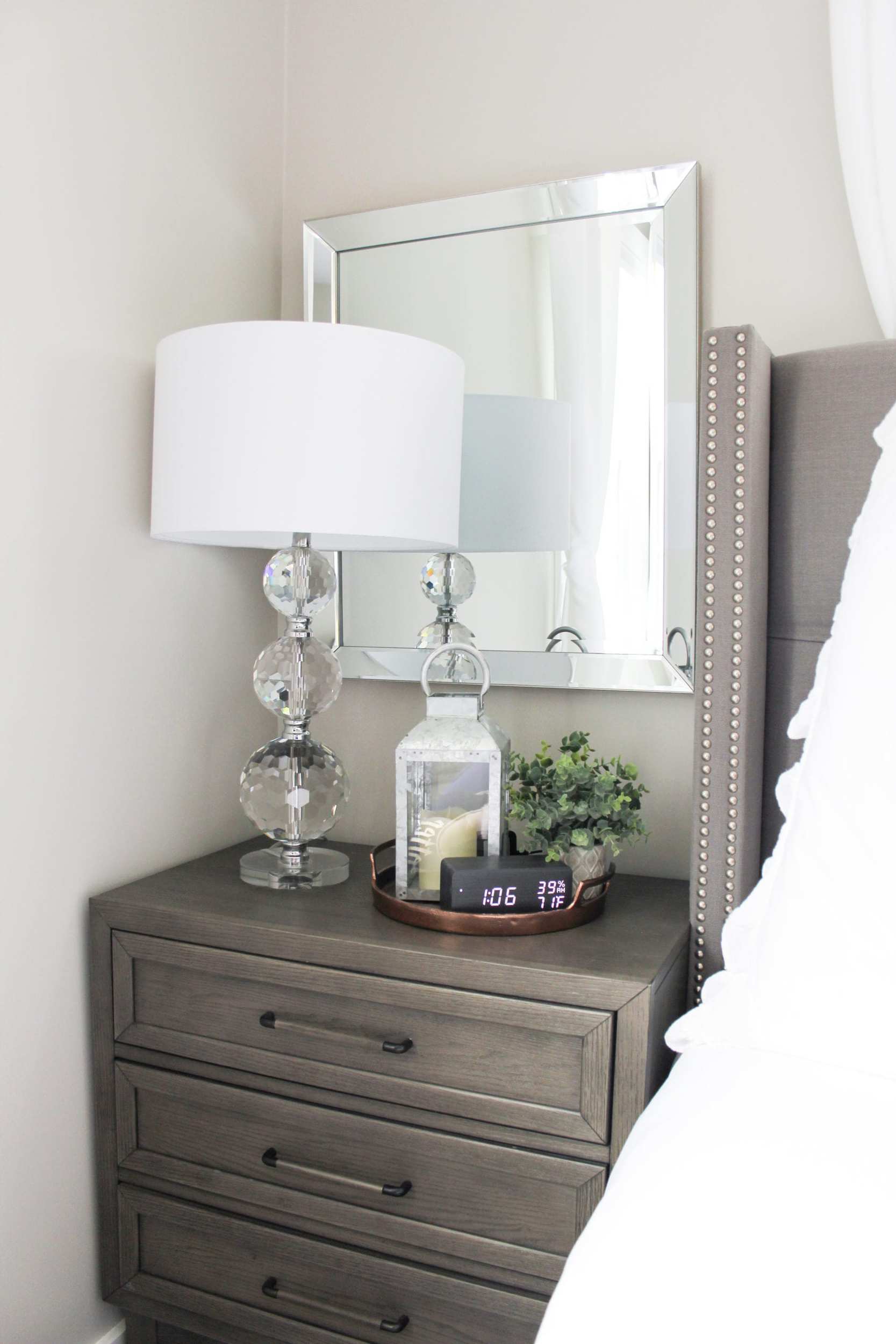 acorn hill home crystal globe lamp and nightstand 