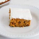 Pumpkin sheet pan cake with cream cheese frosting