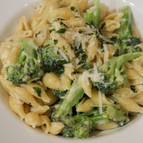 creamy one pot parmesan broccoli pasta