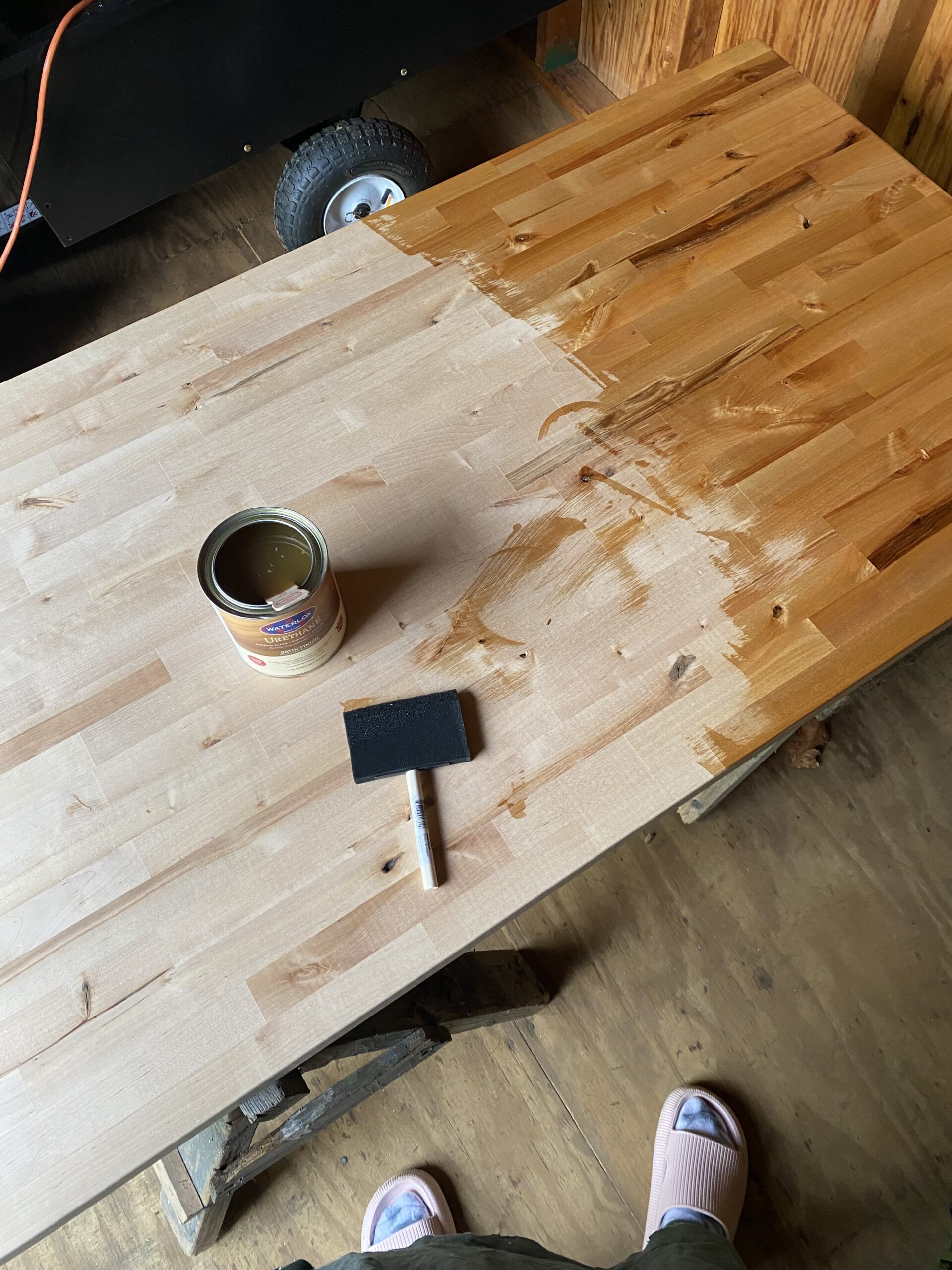 polyurethane coat on butcher block